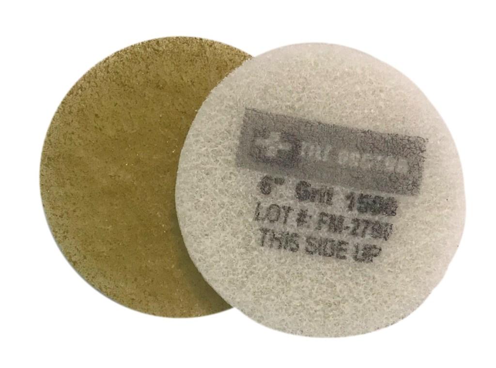 6 Inch 1500 Grit Fine Yellow No.3 Burnishing Pad